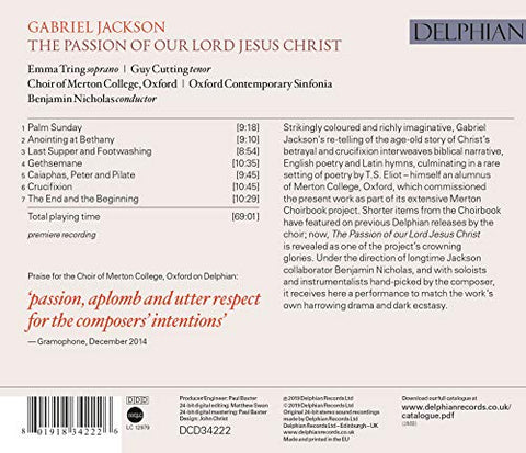 Gabriel Jackson: The Passion of our Lord Jesus Christ - 1465