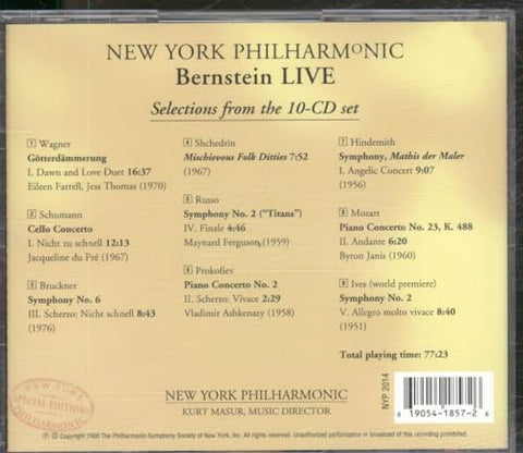 Bernstein Live at the New York Philharmonic - 380