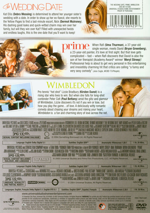 The Wedding Date / Prime / Wimbledon (Triple Feature) - 3337