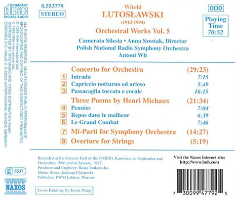 Lutoslawski: Concerto for Orchestra, Three Poems, Mi-Parti - 8744