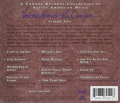 Voices Across The Canyon, Volume Two: A Canyon Records Collection of Native American Music - 4788