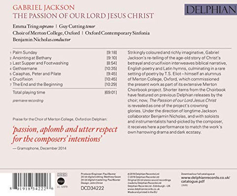 Gabriel Jackson: The Passion of our Lord Jesus Christ - 1465