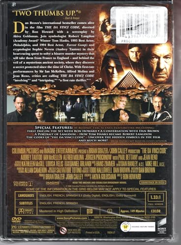 The Da Vinci Code (Full Screen Two-Disc Special Edition) - 9799