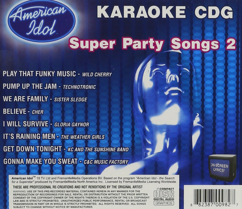 Karaoke: American Idol Super Party Songs 2 - 3187