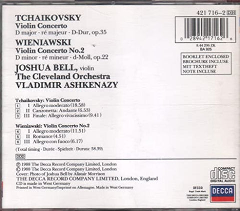 Tchaikovsky: Violin Concerto / Wieniawski: Violin Concerto No. 2 - 5296