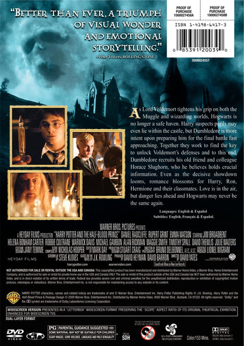 Harry Potter and the Half-Blood Prince (Widescreen Edition) - 2271