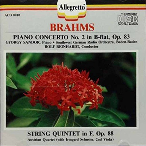 Brahms: Piano Concerto No. 2 / String Quintet Op. 88 - 8956