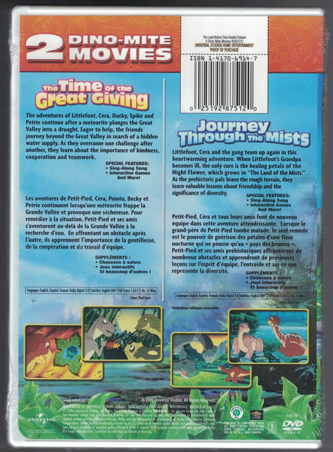 Land Before Time: 2 Dino Mite Movies (Double Feature) - 1457