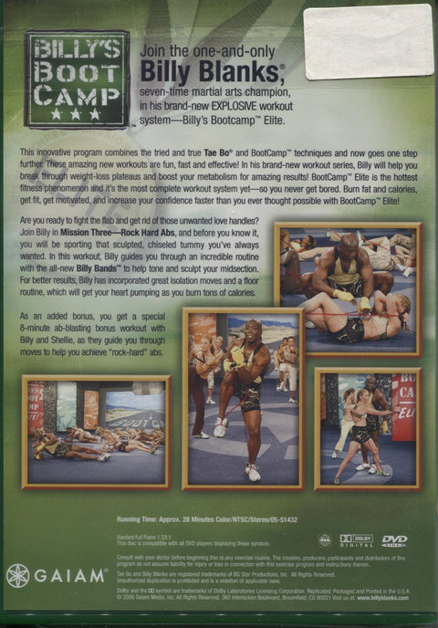 Billy Blanks Bootcamp Elite - Mission 3: Rock Solid Abs [DVD] - 4038