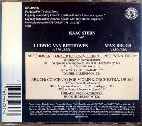 Beethoven: Concerto for Violin and Orchestra, Bruch: Concerto for Violin and Orchestra - 4772