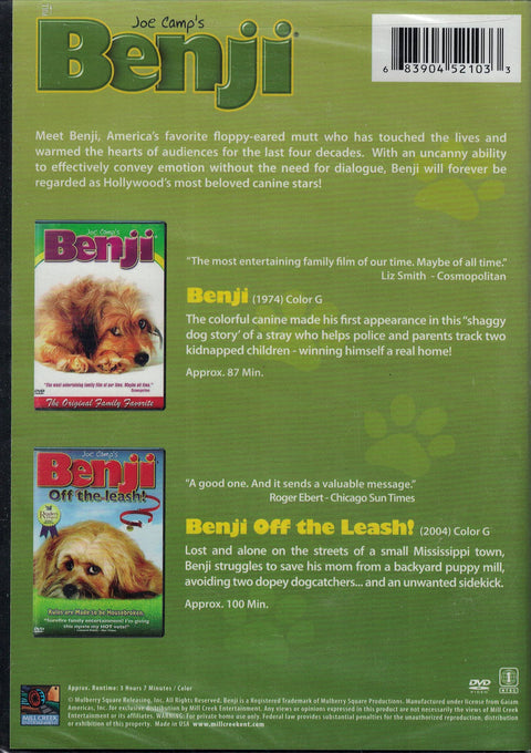 Benji 2 Movie Collection: Benji & Benji Off the Leash - 1364