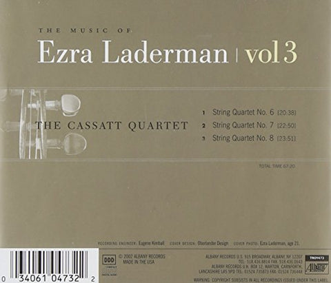 The Music of Ezra Laderman String Quartets, Vol. 3 - 6986