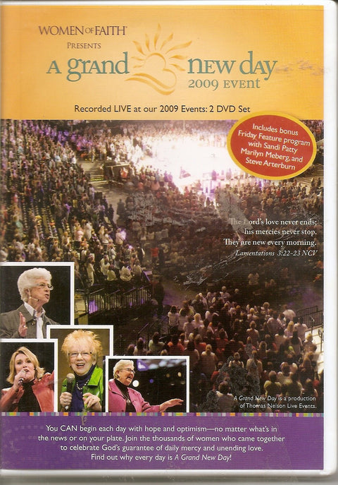 Women of Faith Presents "A Grand New Day 2009 Event". 2 DVD Set Recorded Live