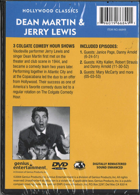 Dean Martin & Jerry Lewis: 3 Colgate Comedy Hour Shows - 7270