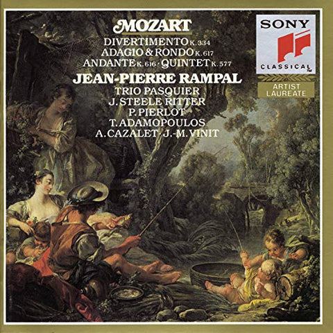 Mozart: Divertimento in D - Quintet in D Major - Andante for Mechnical Organ - Adagio & Rondo, K.617 / Rampal - 9541