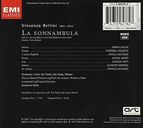 Bellini: La Sonnambula (complete opera) with Maria Callas, Fiorenza Cossotto, Antonino Votto, Chorus & Orchestra of La Scala, Milan - 7766