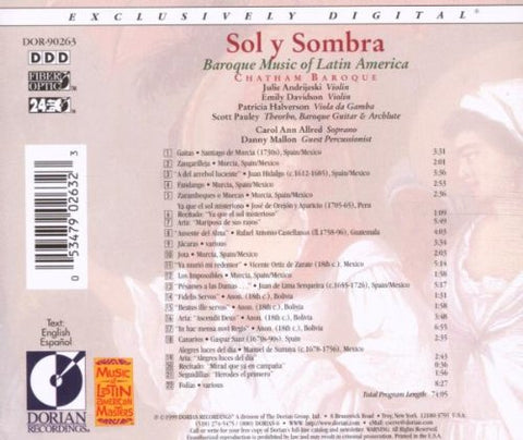 Sol y Sombra: Baroque Music of Latin America - 5272