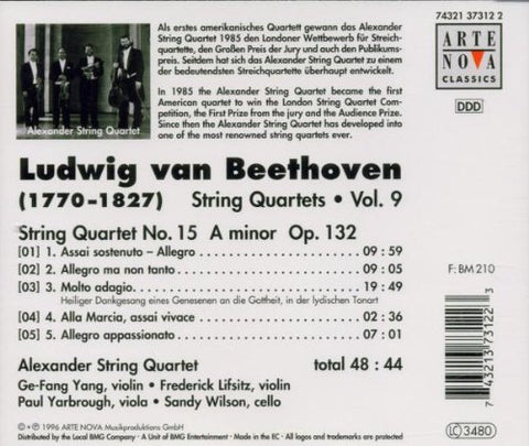 String Quartets Vol. 9, No. 15, Op. 132 - 9695