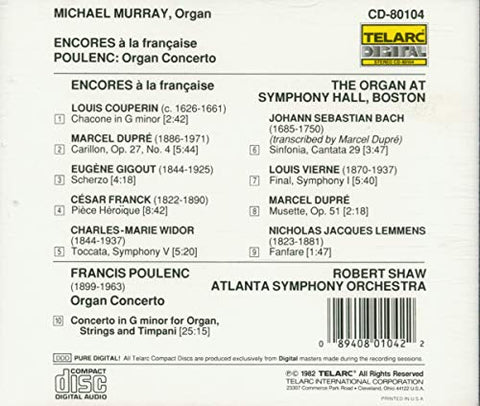 Organ Concerto / Encores a la Francaise - 7195